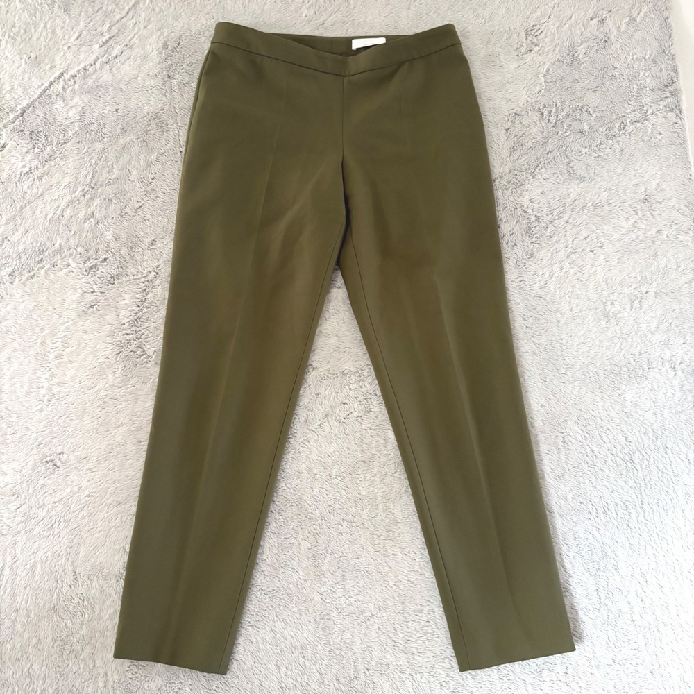BOSS Tiluna Side Zip Trousers Green Tailored Career Pant Women US 6 Work Office